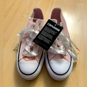 All Stars Converse Pink Velour Ribbon Laces 4 New